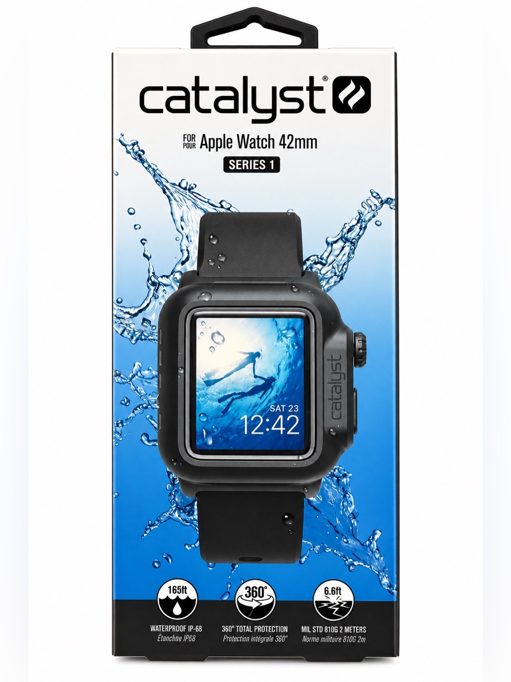 Catalyst Waterproof Case & Band •  Apple Watch Series 1 • 42mm •  (Black)